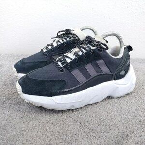 Adidas ZX 22 Boys 5Y Shoes Athletic Sneaker Black Gray Boost Low Top GY6692
